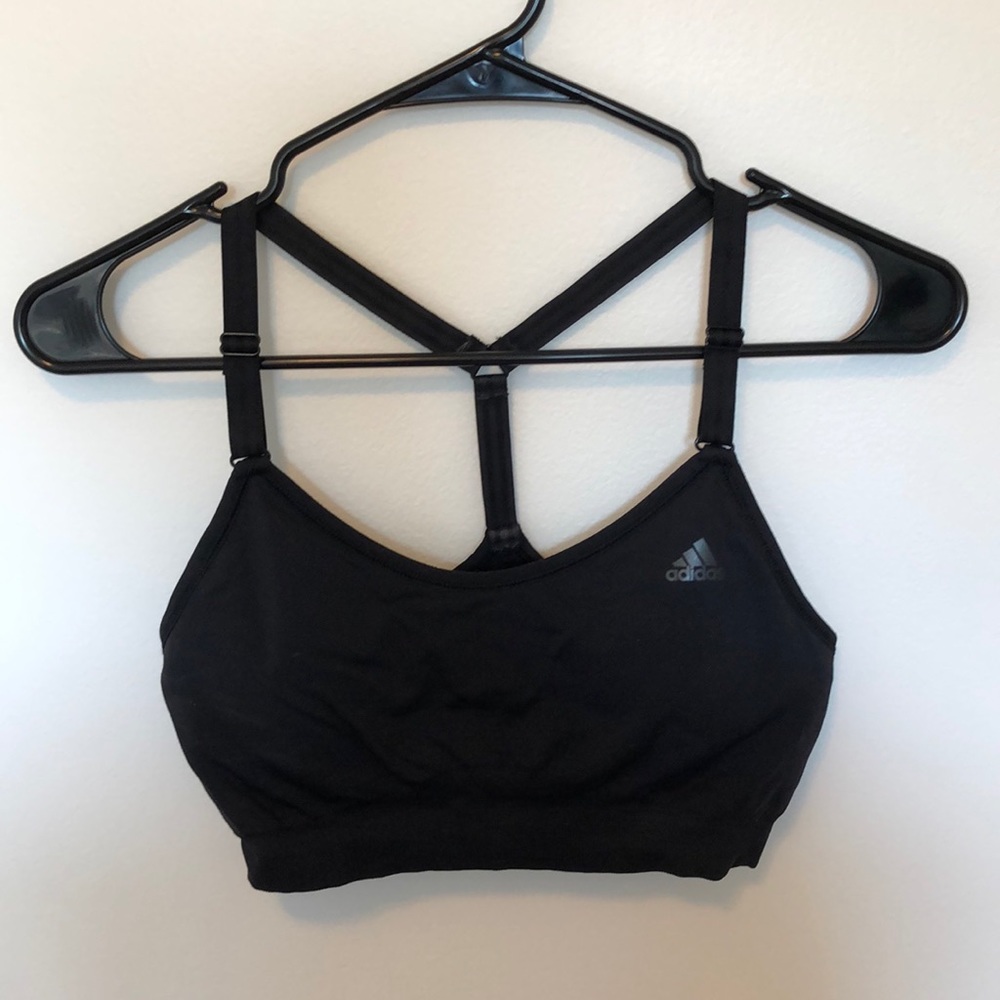 Black adidas sports bra